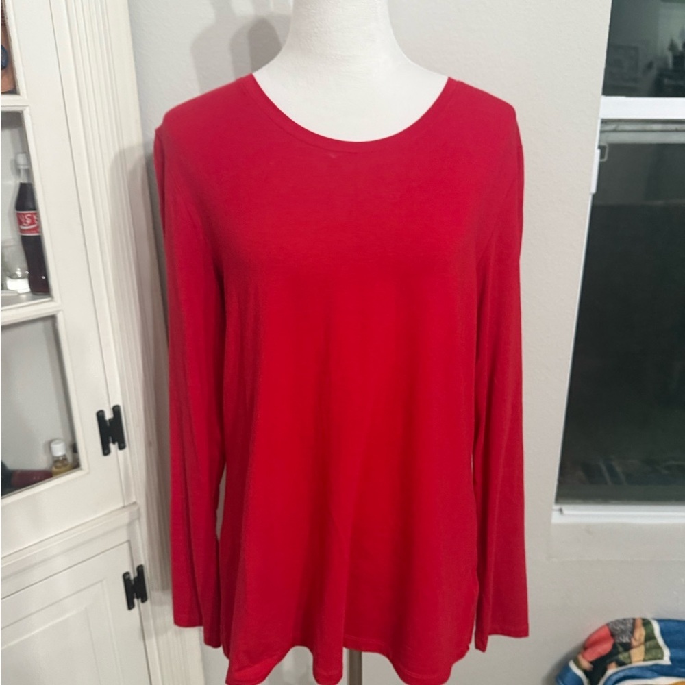 Amazon Essentials Red Women's Long-sleeve Top
